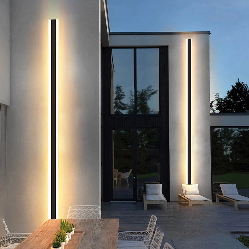 Modern waterproof outdoor LED wall light