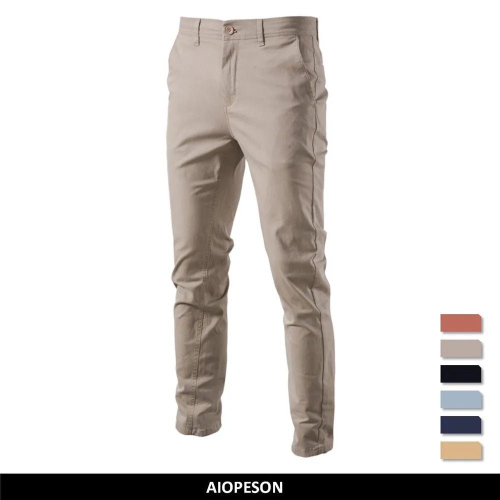 AIOPESON Men's Casual Cotton Trousers